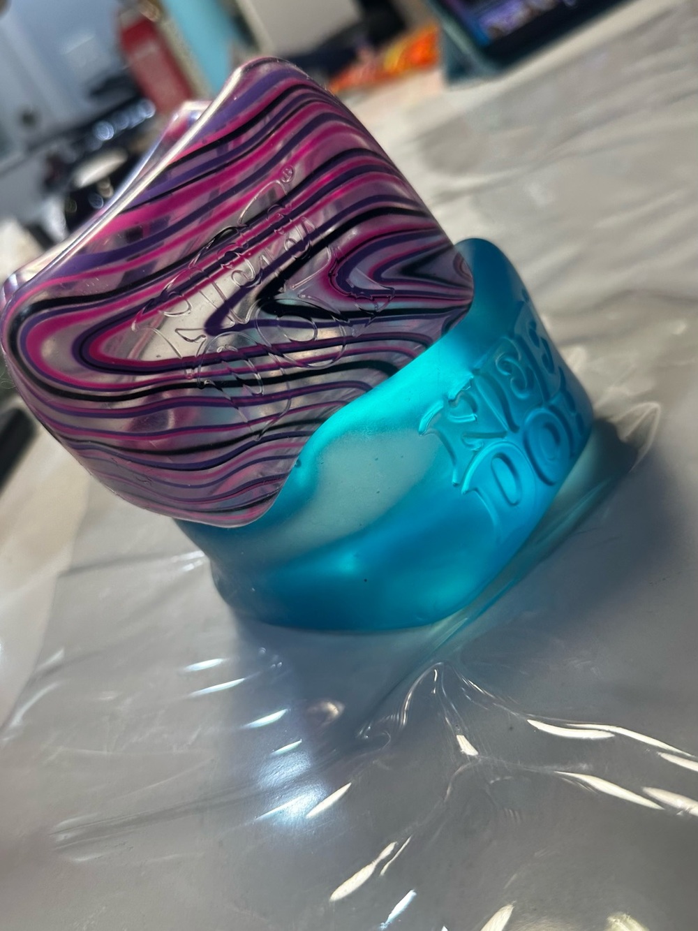 NeeDoh Nice Cube Swirl + Blue Bundle | Rare Swirl Color | Viral Squishy Fidget